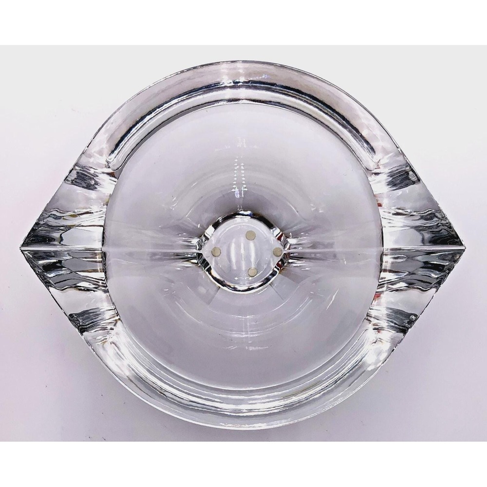 Orrefors Crystal‎ Bowl by Jan Johansson – Signed Heavy Glass Art, 1990s - Picture 10 of 15